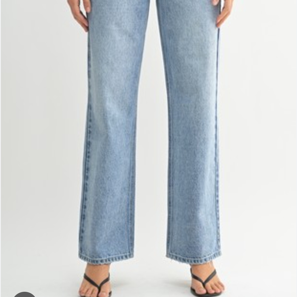 Blue Freckled Poppy X Risen Jeans, Size 9/29